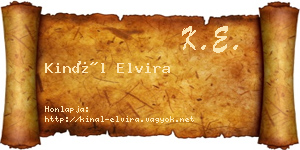 Kinál Elvira névjegykártya